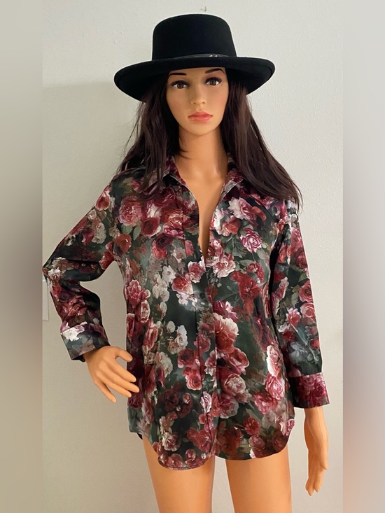 L'AGENCE Tops - NEW L'AGENCE MULTI FLORAL TYLER SILK BUTTON DOWN BLOUSE